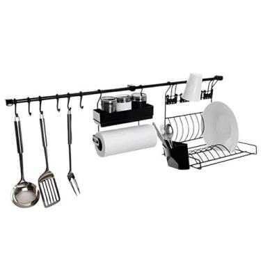 Imagem de Escorredor Suspenso de Parede Master 90cm Talher Prato Copo Tempero Pa