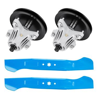 Imagem de AEagle Kit de lâmina de eixo para Cub Cadet LT46 LX46 116.8 cm Deck XT2-LX46 XT1-LT46, MTD T225 T240 T2800 T3100 T8200 T8600, 918-06977 918-06977 7A 742 -04244 942-04244 742-04290
