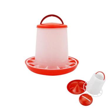 Imagem de Comedouro Pendular Galinha Pintos Aves Proteção Ração 6kg - Vet