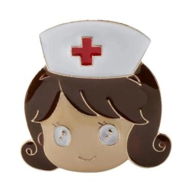 Imagem de Moda série médica metal esmalte broche estetoscópio masculino feminino