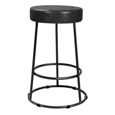 Imagem de Banqueta Roma 70cm material sintético - Salaone, Preto