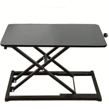 Imagem de Conversor de mesa em pé ajustável em altura, suporte de teclado para elevação de mesa, conversor de altura fácil de elevar, estações de trabalho de computador, sala de estudo, escritório, portátil
