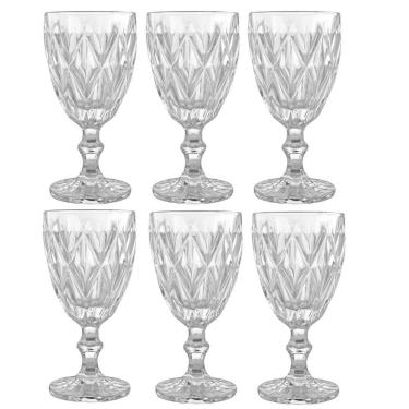 Imagem de Taça Para Agua Vidro Diamond Clear Vitral Verre - Mimo