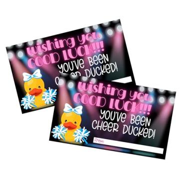 Imagem de Lashicorn You’ve Been Cheer Ducked Cards Tags Wishing You Luck | 50 pk 2 x 3.5” Squad Game for Competition Put on Cars Pins Gift Team Activity