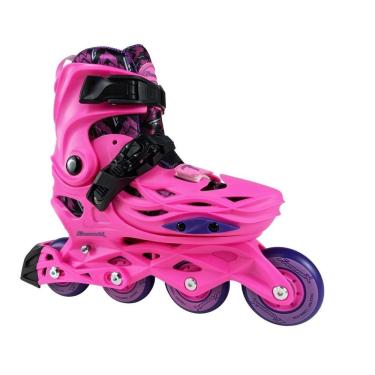 Imagem de Patins Infantil Inline Freemix Rosa Pink Traxart Par Tamanho 28-31