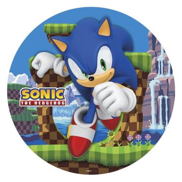 Imagem de Painel Redondo Sonic Em Tecido Sublimado De Alta Qualidade
