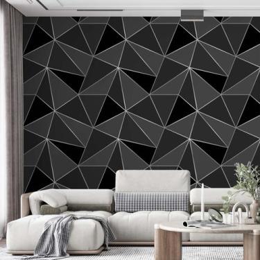 Imagem de Kit 9 Rolos Papel De Parede Adesivo Zara Tons De Preto 3,0M - Gh Papel