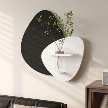 Imagem de Arte de parede abstrata texturizada 3D em preto e branco com vaso, pinturas modernas para paredes, decoração de parede minimalista para sala de estar, sala de jantar, quarto, escritório, banheiro