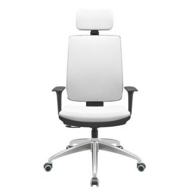 Imagem de Cadeira Office Brizza Soft Aero Branco RelaxPlax Com Encosto Cabeca Ba