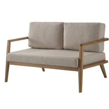 Imagem de Sofá Dima 2 Lugares Assento Chic Pés Amendoa 140cm - 69701 - Sun House