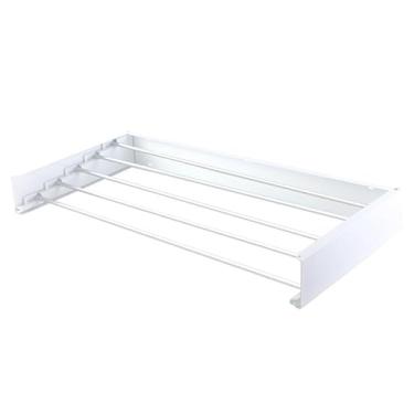 Imagem de Varal Retratil de Parede Recolhível, Branca，De Parede Retratil Secreto 80cm Com 5 Varetas， Varal Magico,