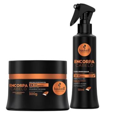 Imagem de Kit Fluido 120Ml E Máscara 300Gr Haskell Encorpa Cabelo