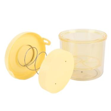 Imagem de AUNMAS Máquina de Fabricante de Filtro de Iogurte Grego Com Tampa, Filtro de Malha Fina de Aço Inoxidável, Fabricante de Queijo de Iogurte, Gadget de Cozinha de Iogurte Grego Grosso e (Amarelo)