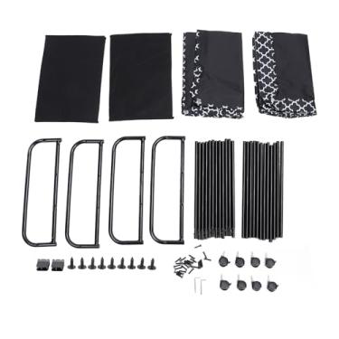 Imagem de Sob a cama Organizador de armazenamento de grande capacidade rolando sob a gaveta de cama com rodas de armação de aço carbono resistente e tecido oxford para o quarto e (Houndstooth)