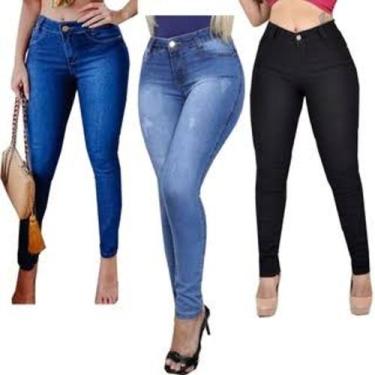 Imagem de Lote 3 Peças Calças Jeans Feminina Reta e Skinny - APOLLOGY, 46