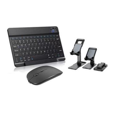 Imagem de Teclado E Mouse Bluetooth + Suporte P/ Tablet Galaxy S8 5g - BDNET
