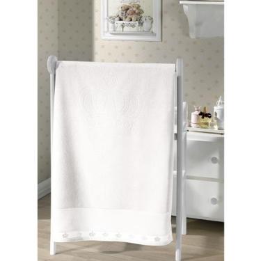 Imagem de Toalha de Banho Dohler Velour Para Bordar Baby Classic 70x115cm, Branc