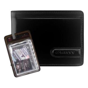 Imagem de Kit Carteira Masculina De Couro Mitty - M1R + Refil Plm1