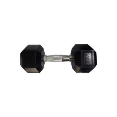 Imagem de Halteres Sextavado Injetado com Pegada Cromada 10,0kg - OUTRAS MARCAS