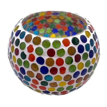 Imagem de Estrutura de vidro com design de mosaico de castiçal - Lightbek Offici