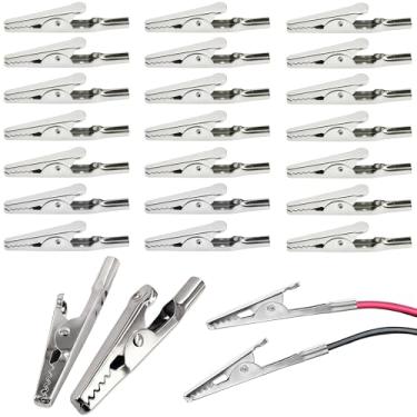 Imagem de AVERZELLA 50 peças de clipes jacaré para artesanato/elétrico, clipes de jacaré resistentes com aderência forte, grampos de mola de metal pequenos de 5 cm para fios jumper/aerografia/solda DIY em casa
