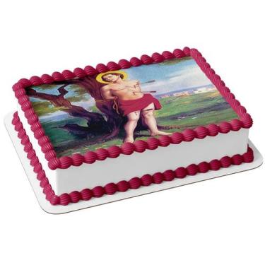 Imagem de Papel arroz para bolo aniversário festa comemoração são sebastião - Ca