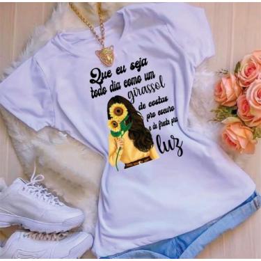 Imagem de Blusa T-shirt Camiseta Feminina Estampada -Gospel- Várias Estampas 20 