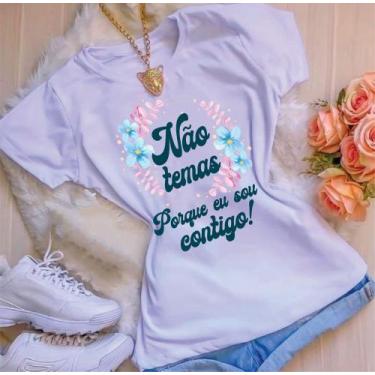 Imagem de Blusa T-shirt Camiseta Feminina Estampada -Gospel- Várias Estampas 19 