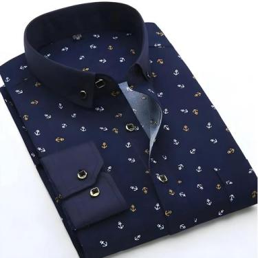 Imagem de Camisa Masculina Slim Fit Manga Comprida - Xadrez - Primavera/Verão, 4