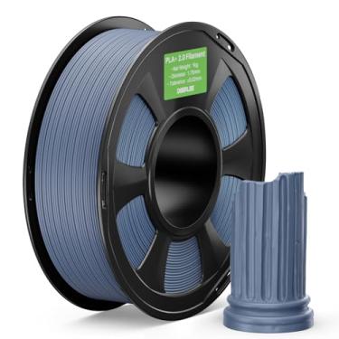 Imagem de DEEPLEE Filamento PLA+ 2.0 1,75 mm, filamento de impressora 3D de resistência mais forte, azul cinza 1 kg, filamento de impressora 3D PLA Plus atualizado, filamento PLA+ de alta velocidade para a