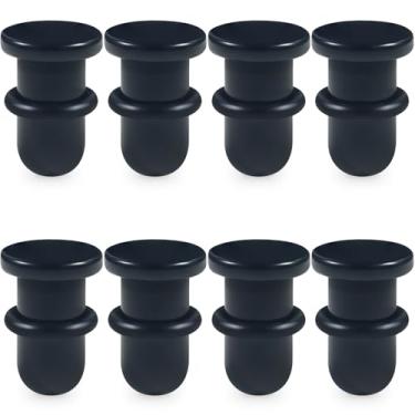 Imagem de Yaalozei Kit de alongamento 14G-00G de acrílico sólido alargador único alargador alargador para orelhas preto transparente com anel de vedação kit de alongamento expansor de orelha piercing corporal