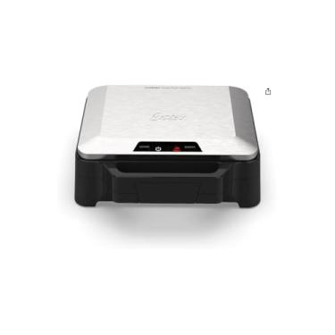 Imagem de Sanduicheira Elétrica Grill, 1000W, Inox Escovado, Plástico ABS e Aço Carbono, 27x24x8cm, Design Moderno, Sistema de Pressão Ajustável, 127V