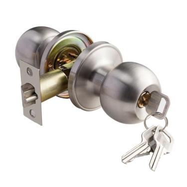 Imagem de Maçanetas universais para porta de banheiro, fechaduras de entrada, acessórios, quarto, sala de estar, fechadura de porta, fechadura de porta, níquel acetinado