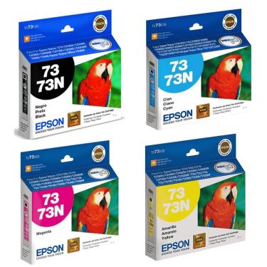 Imagem de Cartucho Tinta Epson 73n T073120 Kit 4 Cores C79 Cx3900 Cx4900 Cx5900 Original