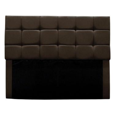 Imagem de Cabeceira Cama Box Estofada Queen 160 Cm Bianca Suede Marrom