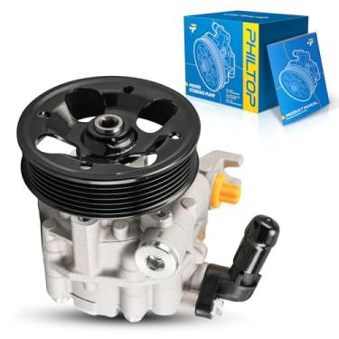 Imagem de PHILTOP Bomba de direção hidráulica 214056 com polia, adequada para 2010-2012 Outback 2,5L, 2010-2012 Legacy 2.5L, substitui OE 34430AJ030, 3313, 214056, 34430AJ030