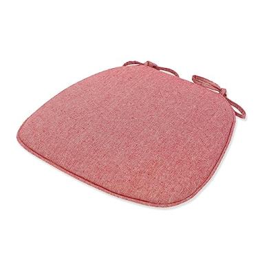 Imagem de Almofadas de cadeira para cadeiras de jantar, conjunto de 1/2/4/6 com laços, almofadas de assento para cadeiras de cozinha, casa de fazenda, almofadas de cadeira de sala de jantar antiderrapantes