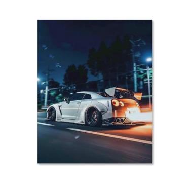 Imagem de HouLaiZhe Pôster de carro Spitfire R35 Jdm japonês tela estética decoração de quarto pintura de parede impressão de sala de galeria decoração de parede para quarto sala de estar escritório 11 x 14