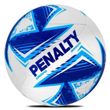 Imagem de Bola De Futebol Campo Penalty Bravo XXV, Branco, Azul
