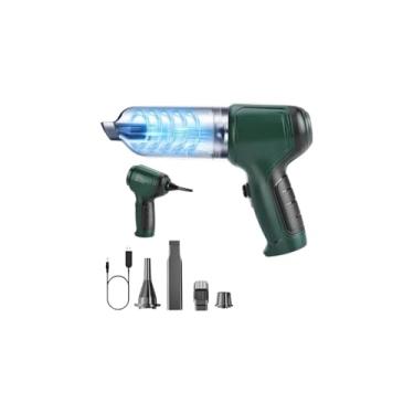 Imagem de Inflador Recarregável USB, 280 L/min, 0.58 PSI, Bateria 4000mAh, Portátil, Plástico ABS, com Cabo USB Tipo-C e Kit de Bicos, 16x7.5cm