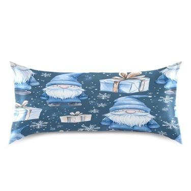 Imagem de Blueangle Linda fronha de cetim gnomos para cabelo e pele, fronha de seda, tamanho king (50,8 x 101,6 cm) - fronhas de cetim com fecho de envelope (768)