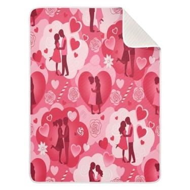 Imagem de Wassud Cobertor de bebê para casais românticos para meninos e meninas, macio para bebês e recém-nascidos, cobertor aconchegante de algodão essencial para berçário, viagem, berço, carrinho 76 x 101 cm
