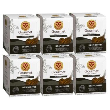 Imagem de Café Drip Coffee Gourmet Dark Roast 3 corações 60 sachês
