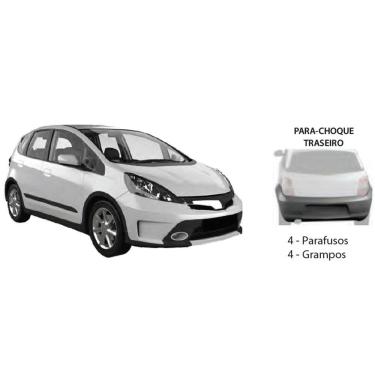 Imagem de Kit Presilha Parachoque Traseiro Fit 2009 A 2014