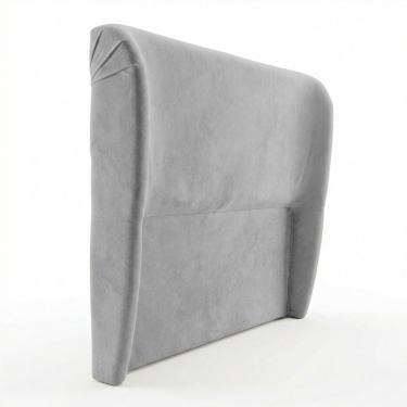 Imagem de Cabeceira Para Cama Box Casal Padrão Liah 140cm Chenille Bouclê Prata - Abmaza