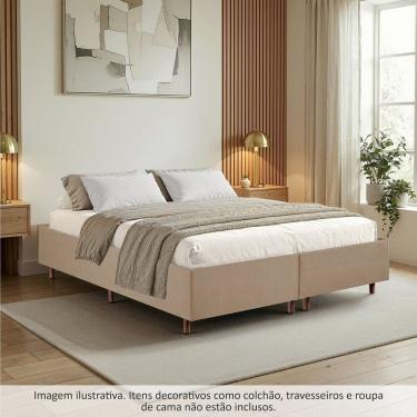 Imagem de Cama Box King em Madeira Eucalipto Base Resistente e Durável Santorini Espresso Móveis...