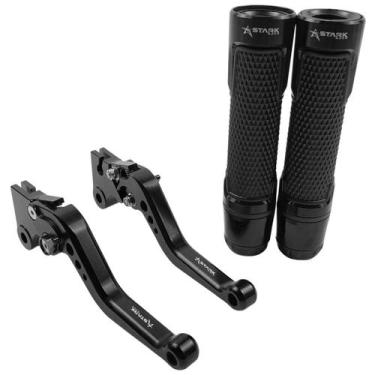 Imagem de Kit Manete E Manopla Pegasus Stark Honda Cg Start 160 Lona - Stark Rac