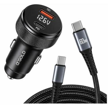 Imagem de Carregador Veicular Super Turbo 60W – 2 USB-C Power Delivery + USB-A Quick Charge com C...