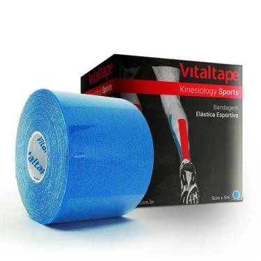Imagem de Bandagem Kinesiology Tape Sports Azul 5Cmx5M Fisiovital