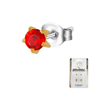 Imagem de Brinco Studex Classic Pai, Estrela vermelha dourado